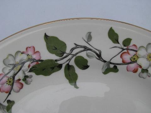 photo of Apple Blossom vintage Homer Laughlin Eggshell Georgian, 10 dinner plates #3