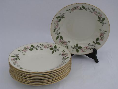 photo of Apple Blossom vintage Homer Laughlin Eggshell Georgian, 10 soup plates #1