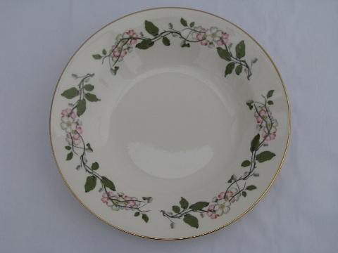 photo of Apple Blossom vintage Homer Laughlin Eggshell Georgian, 10 soup plates #2