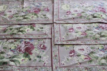 catalog photo of April Cornell print cotton placemats set, lavender, plum, green floral