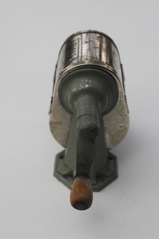 photo of Apsco Giant pencil sharpener, vintage hand crank all metal desk mount pencil sharpener  #5