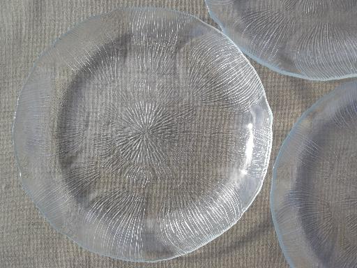 photo of Arcoroc Fleur french kitchen glass dishes, clear glass flower plates & bowls #3