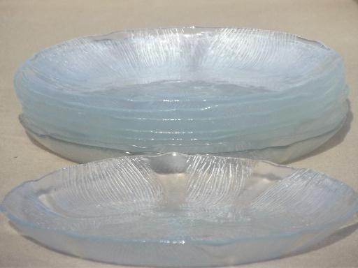 photo of Arcoroc Fleur french kitchen glass dishes, clear glass flower plates & bowls #4