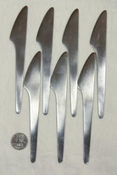 catalog photo of Arne Jacobsen Michelsen stainless steel butter knives, mod design vintage flatware