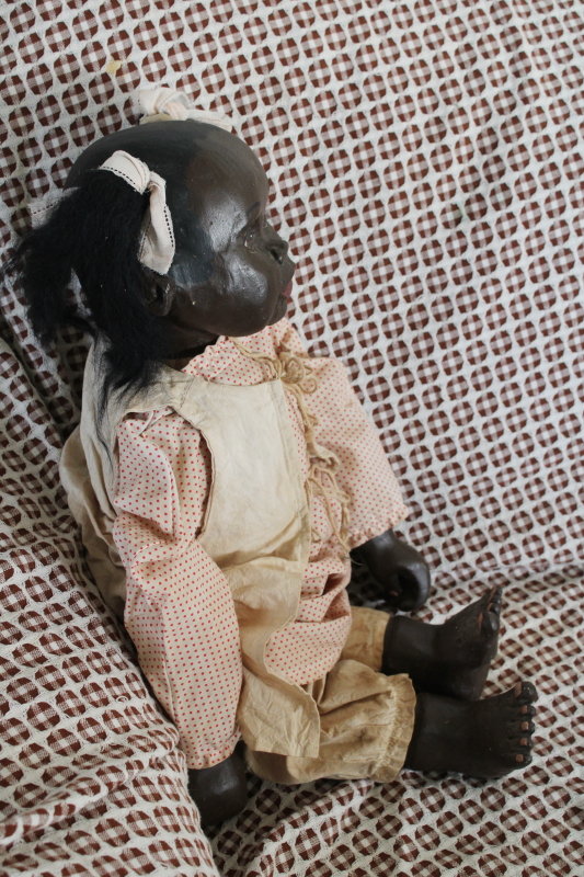 photo of Arnett's Country Store signed numbered dolls Joshua and Jessie, vintage Black Americana boy & girl  #5