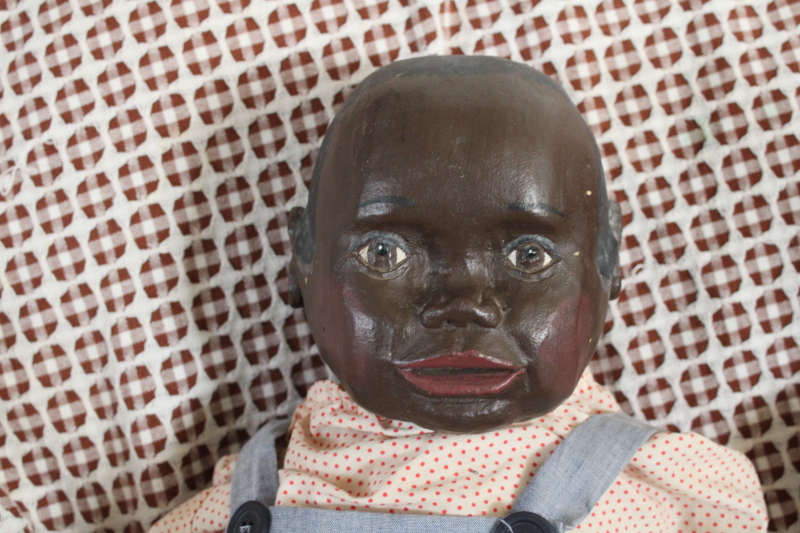 photo of Arnett's Country Store signed numbered dolls Joshua and Jessie, vintage Black Americana boy & girl  #8