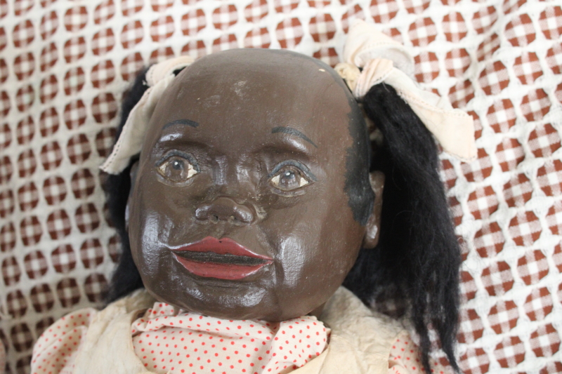 photo of Arnett's Country Store signed numbered dolls Joshua and Jessie, vintage Black Americana boy & girl  #9