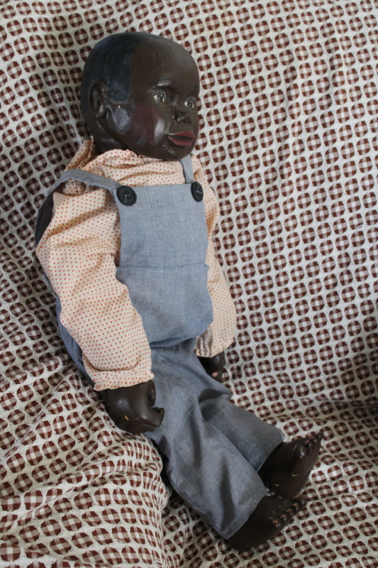 photo of Arnett's Country Store signed numbered dolls Joshua and Jessie, vintage Black Americana boy & girl  #14