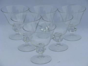 catalog photo of Astrid - Swedish crystal stemware, six sherbet glasses or low champagnes