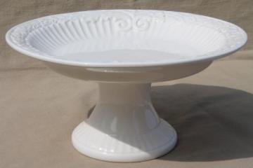 catalog photo of Athena ironstone American Atelier cake stand or compote pedestal bowl