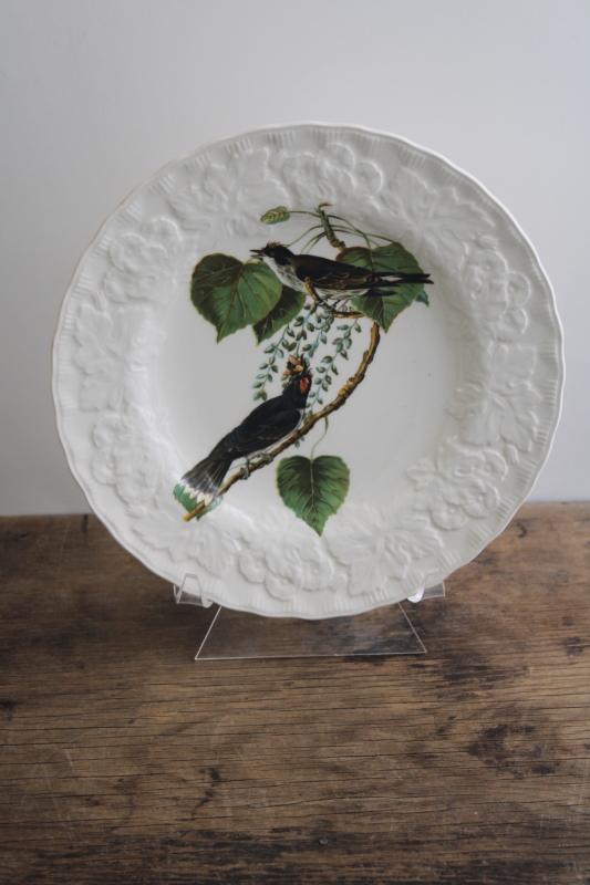 photo of Audubon Birds of America vintage Alfred Meakin china plate, Kingbird print #1