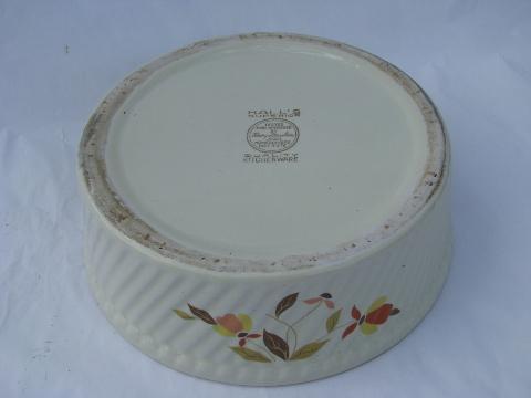 photo of Autumn Leaf vintage Hall pottery Jewel Tea T casserole baking dish #3