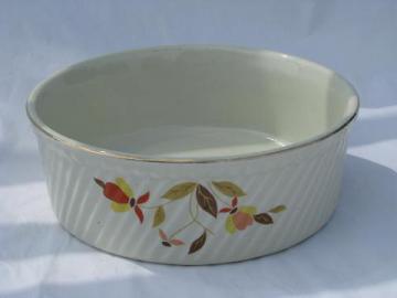 catalog photo of Autumn Leaf vintage Hall pottery Jewel Tea T casserole baking dish