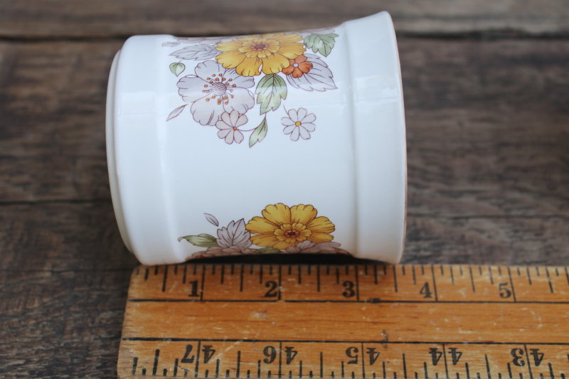 photo of Autumn bouquet set of 8 vintage Carico Japan casual stoneware china mugs fall floral print dishes  #8