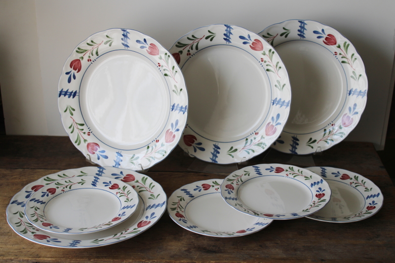 photo of Avondale Nikko Provincial Designs china salad & dinner plates set for 4, 80s 90s vintage Japan  #1
