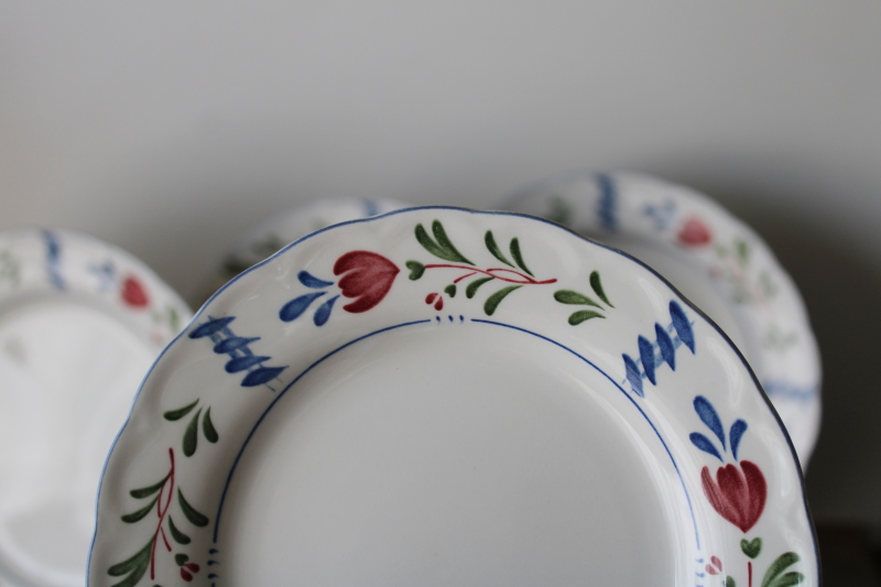 photo of Avondale Nikko Provincial Designs china salad & dinner plates set for 4, 80s 90s vintage Japan #2