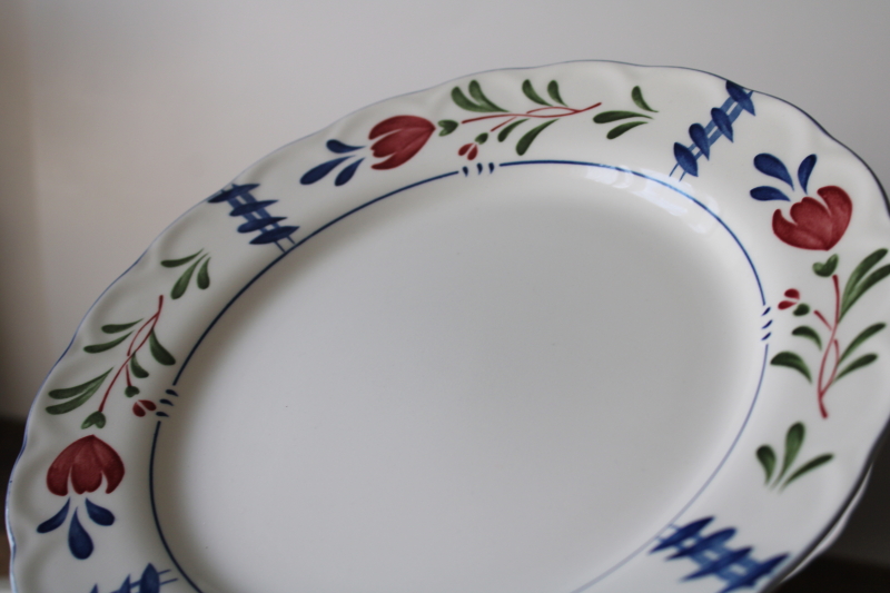 photo of Avondale Nikko Provincial Designs china salad & dinner plates set for 4, 80s 90s vintage Japan #4
