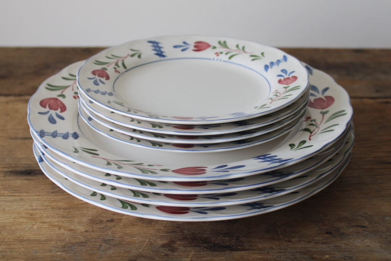 photo of Avondale Nikko Provincial Designs china salad & dinner plates set for 4, 80s 90s vintage Japan #7