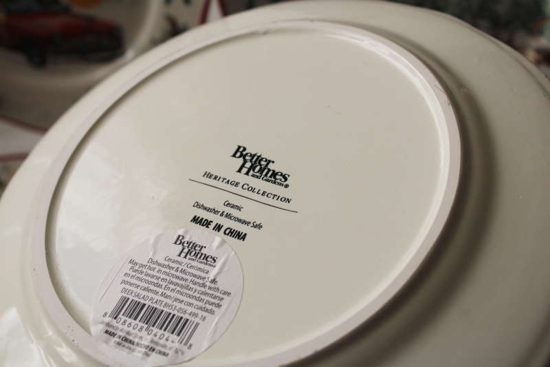 photo of BH&G Walmart Christmas scenes wildlife winter holiday salad or dessert plates, farmhouse style  #5