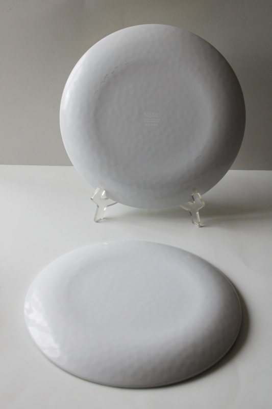 photo of BH&G Walmart melamine dinner plates, coastal beachy sea shells & coral on aqua ocean print #3