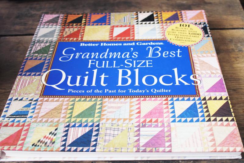 photo of BH&G ring bound book full size quilt blocks patterns from antique & vintage quilts #1