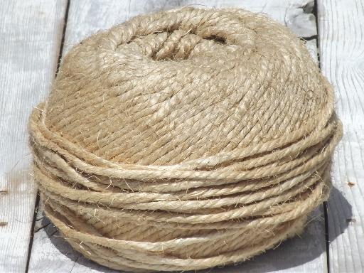 photo of BIG ball of sisal rope, heavy natural fiber twine or trunk tying cord #3