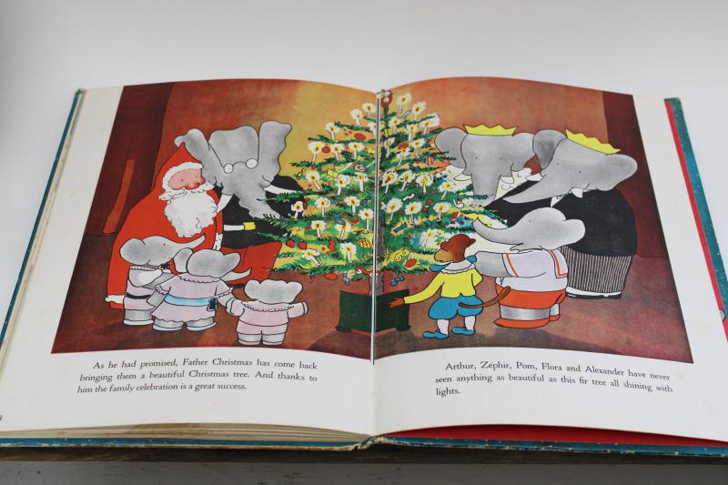 photo of Babar and Father Christmas dated 1940 Jean de Brunhoff Babar the elephant #10