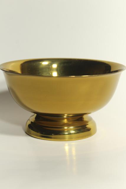 photo of Baldwin brass hallmark, vintage Revere style solid brass bowl #1