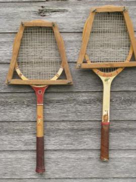 catalog photo of Bancroft - Wimbledon wood tennis racquets, vintage tennis rackets lot