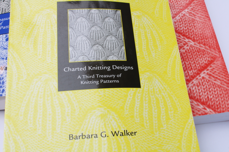 photo of Barbara Walker treasury of knitting patterns three books charted designs, cables, knitting lace etc  #3