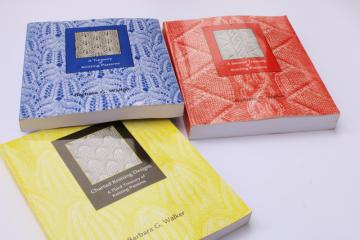 Barbara Walker treasury of knitting patterns three books charted designs, cables, knitting lace etc 