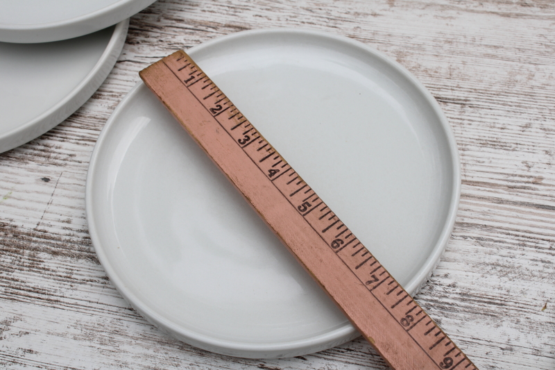 photo of Bauhaus vintage Trend Pacific Japan all white dinnerware, minimalist mod stackable salad plates  #6