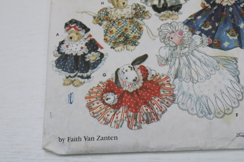 photo of Beanie Babies doll clothes 90s vintage Simplicity sewing pattern, retro dresses, beanbag animals wardrobe #2