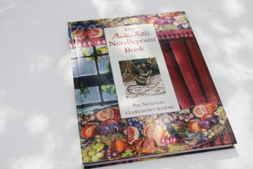 catalog photo of Beatrix Potter needlepoint book, charted needlework patterns in color vintage out of print