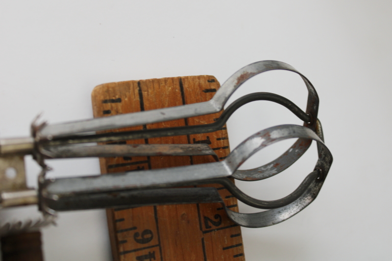 photo of Beats Anything miniature rotary eggbeater vintage A & J working child's size kitchen tool  #3