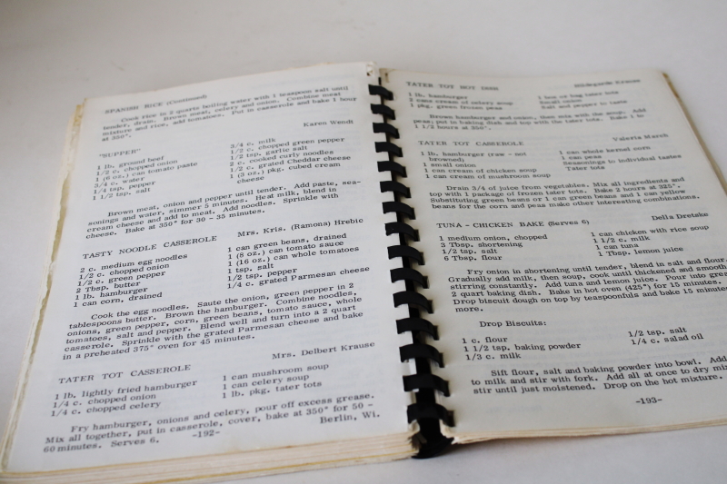 photo of Berlin Wisconsin vintage community cookbook St John Lutheran Church 1977  #5
