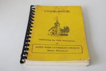 catalog photo of Berlin Wisconsin vintage community cookbook St John Lutheran Church 1977 