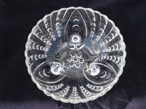 photo of Berwick bubble pattern vintage Anchor Hocking glass fruit or berry bowls, set of 8 #2