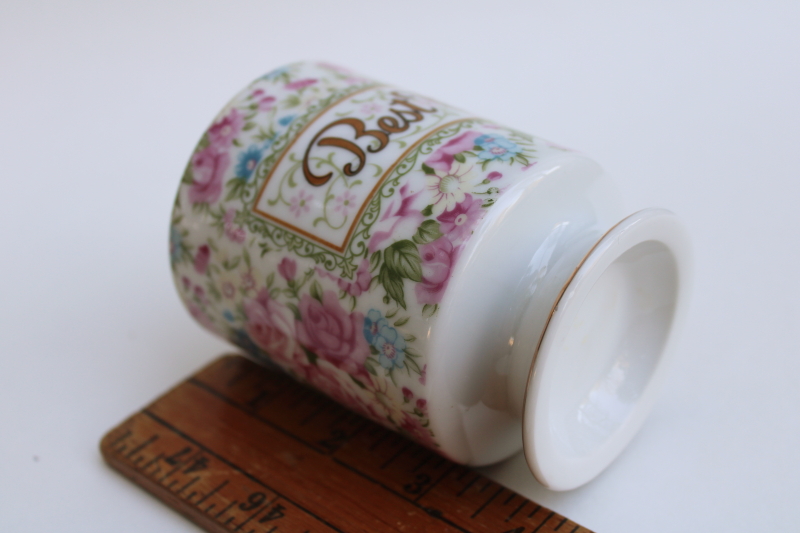 photo of Best Wishes vintage chintz china tea or coffee mug, pretty floral print cup  #4