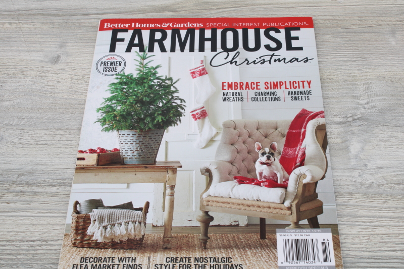 photo of Better Homes Gardens first issue 2018 Farmhouse Christmas special BHG magazine out of print back issue #1