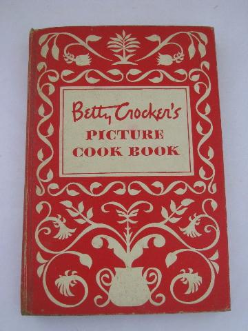 photo of Betty Crocker's Picture Cook Book, vintage 1950, red & white cover #1