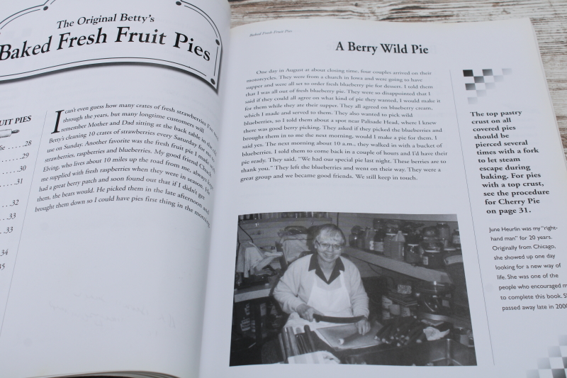 photo of Betty's Pies Favorite Recipes cookbook, north woods Minnesota bakery specialties  #4