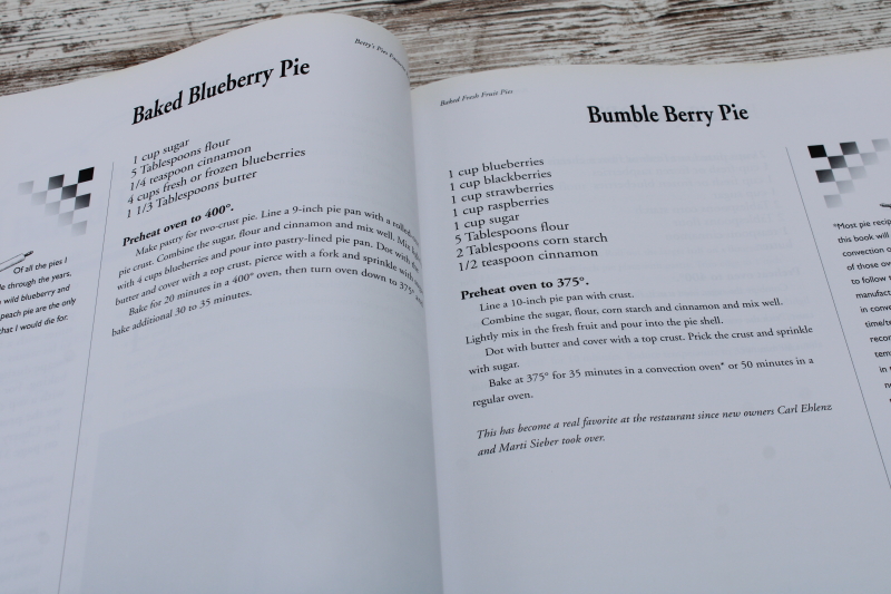 photo of Betty's Pies Favorite Recipes cookbook, north woods Minnesota bakery specialties  #5