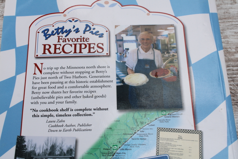 photo of Betty's Pies Favorite Recipes cookbook, north woods Minnesota bakery specialties  #6