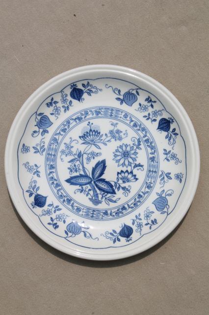 photo of Biltons - England blue onion vintage china breakfast dishes set, tea mugs, bowls, plates #8