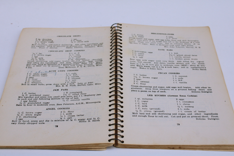 photo of Bird Island Minnesota cookbook vintage 1948, rural midwest farm community recipes #3