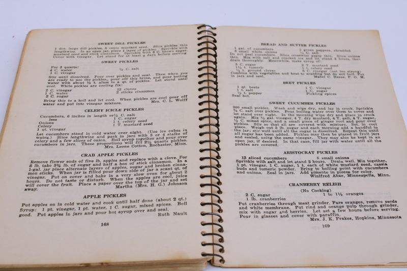 photo of Bird Island Minnesota cookbook vintage 1948, rural midwest farm community recipes #4