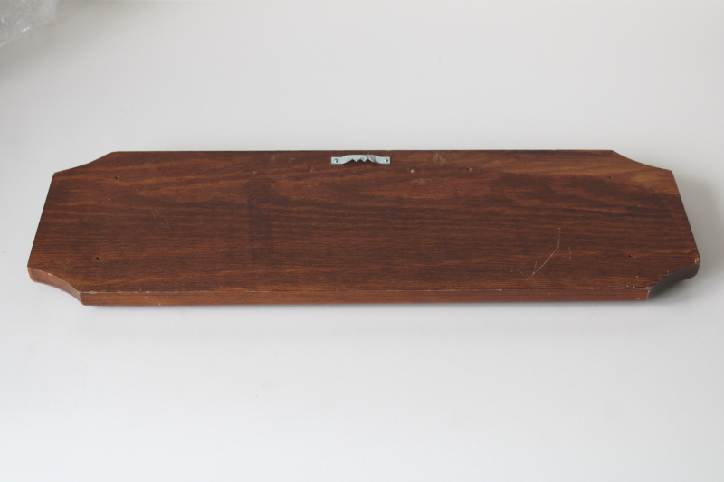 photo of Bless This Home vintage cast metal sign on oak wood board, 1980s vintage wall art house blessing  #4