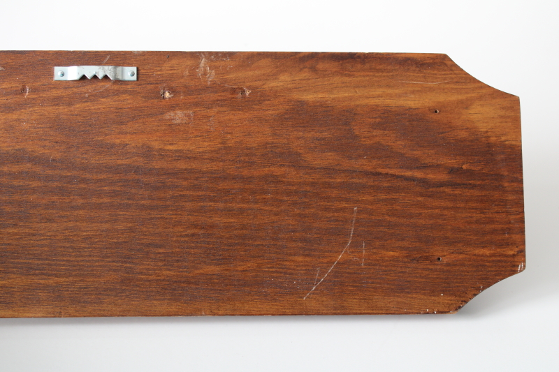 photo of Bless This Home vintage cast metal sign on oak wood board, 1980s vintage wall art house blessing  #5