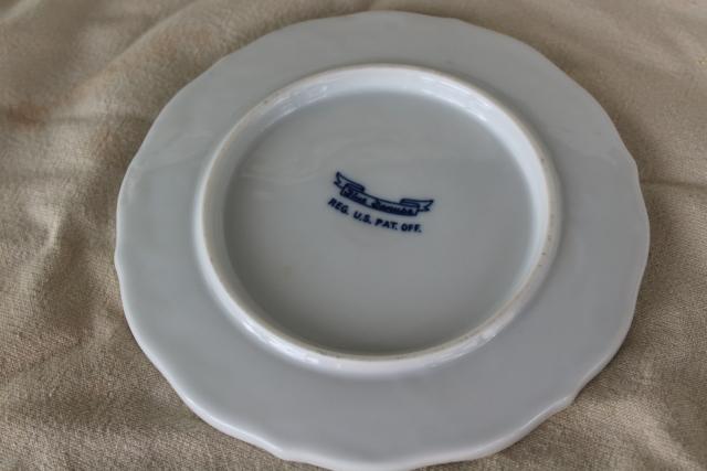 photo of Blue Danube onion or meissen pattern porcelain trivet, vintage blue & white china #4